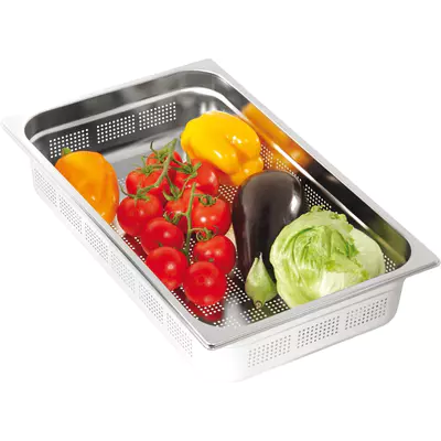Gastronorm GN 1/1 (h=140 mm) nerezová děrovaná
