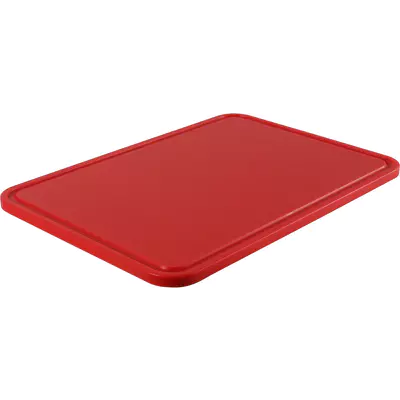 ORBILAN PE Krájecí prkénko s drážkou 500x350x15 - červená