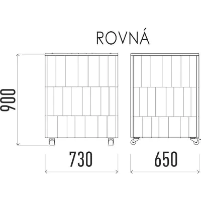 ENOFRIGO Neutrální pracovní modul rovný 650 NE