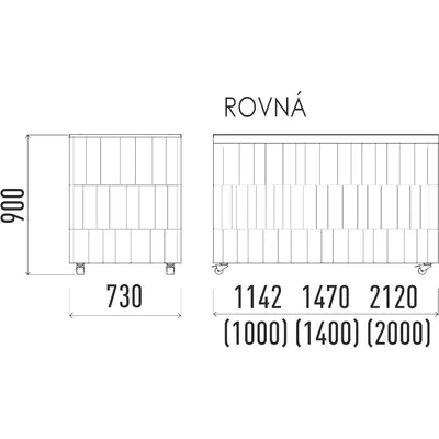 ENOFRIGO Neutrální pracovní modul rovný 1000 NE