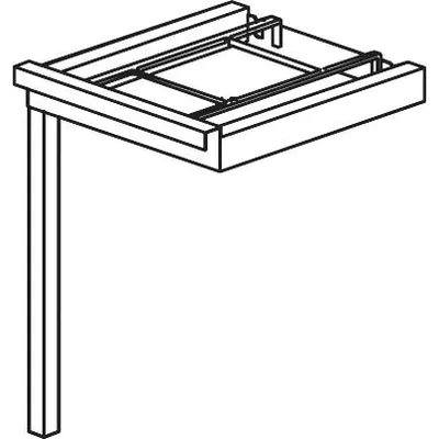 KROMO Stůl automatický rohový 90° 700 x 610 x 900 mm
