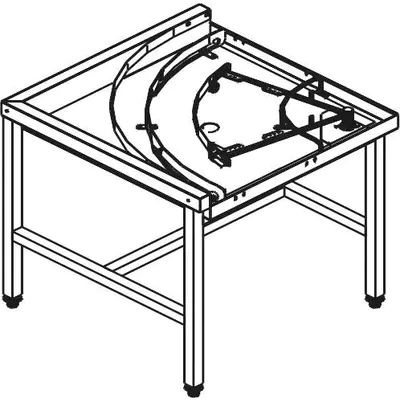 KROMO Stůl rohový 90° mechanizovaný 850 x 850 x 850 mm