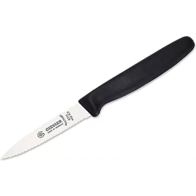 Giesser Nůž na zeleninu G 8315 8cm vroubkovaný černý