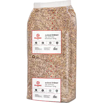 Classic line Olšové štěpky 3/11 mm 12 kg ČESKÁ OLŠE