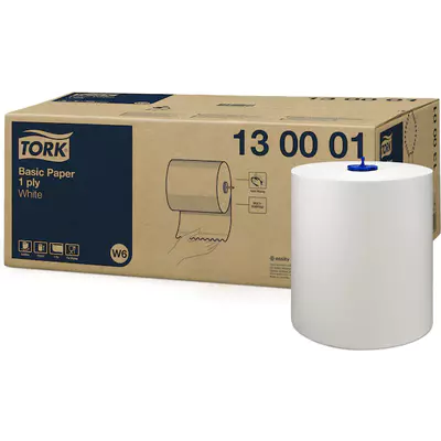 Tork Utěrka Basic 1 vrstva 1 x 6, bílá W6