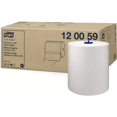 Tork Ručníky papírové  v extra dlouhé roli 1vrstvé Matic bílé Universal 1 x 6, bílá H1 - 120059