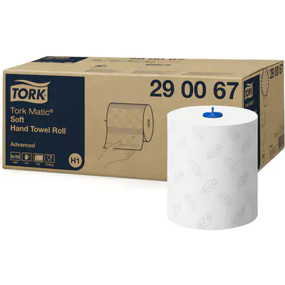 Tork Ručníky papírové jemné v roli 2vrstvé Matic bílé Advanced,1 x 6, bílá H1