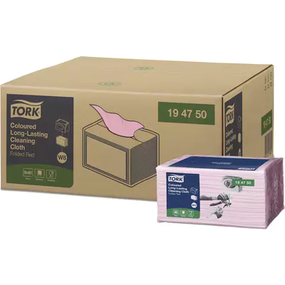 Tork Skládané utěrky W8 - červené - 194750