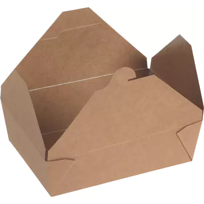 Pacovis Box Take away kraft/PLA 1800ml 215/197x155x140x65mm (200ks)