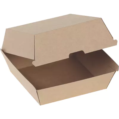 Pacovis Box na hamburger, kraft, hnědý 125x125x80mm (50ks)