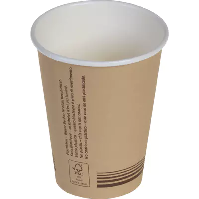 Pacovis Kelímek papírový 300ml hnědý Ø90mm, není laminovaný plastem (50ks)
