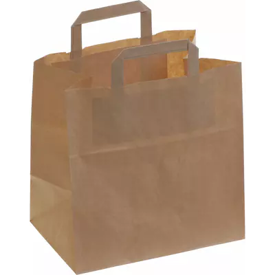 Pacovis Taška papírová kraft hnědá 70g/m2, 26x24,5+17,5cm (250ks)