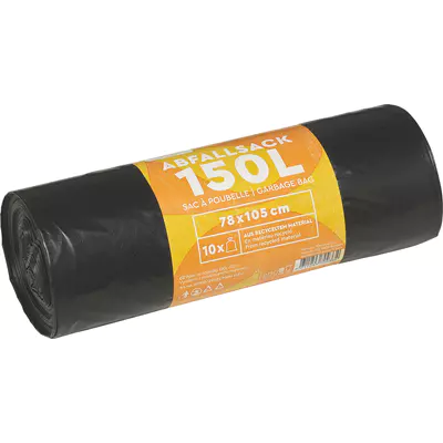 Pacovis Pytle na odpadky LDPE 150L černé 35my, 10ks