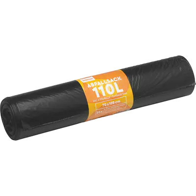 Pacovis Pytle na odpadky LDPE 110L černé 30my, 10rolí po 25ks