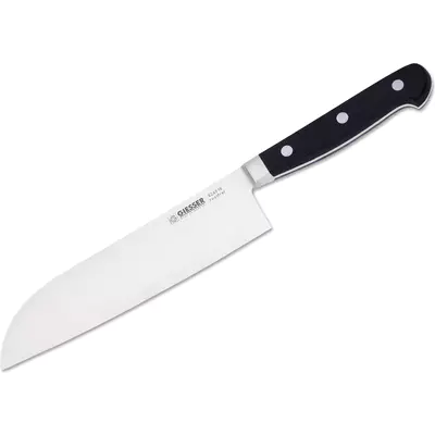 Giesser Nůž japonský Santoku G 8269 18cm černý kovaný