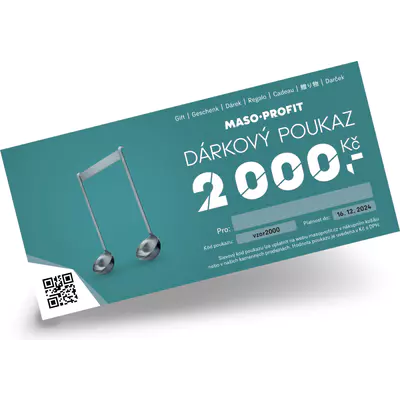 MASO-PROFIT Elektronický Dárkový poukaz 2000 Kč