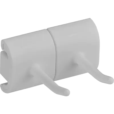 Vikan Háček dvojitý k nástěnnému držáku, 82mm, bílý 10145