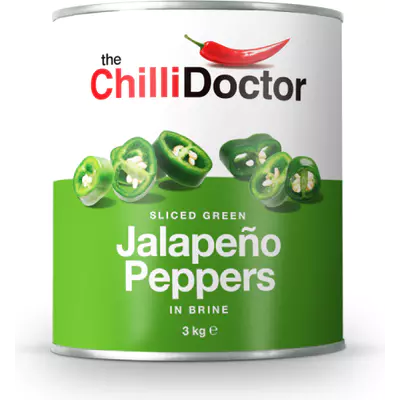 The Chilli Doctor Green Jalapeňo zelené krájené v nálevu 3 kg