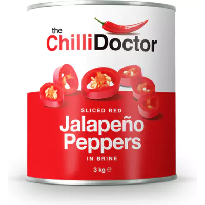 The Chilli Doctor Jalapeňo červené krájené v nálevu 3 kg