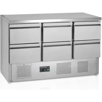 Tefcold Stůl chladící GS365 ST/6 šuplíků saladeta
