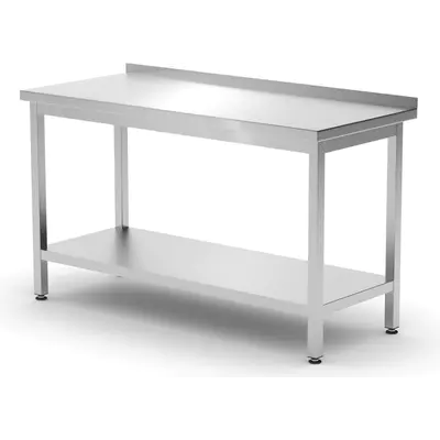HENDI Stůl nástěnný s policí – šroubovaný 1200x600x(H)850mm