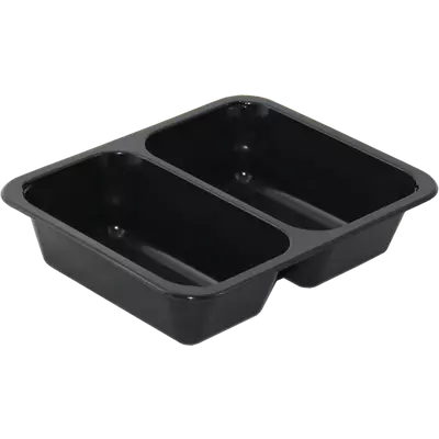 Zatavovací miska 227x178x50 2-dílná černá rovná přep. (50ks)