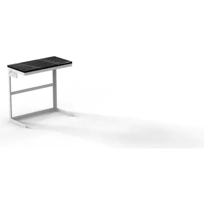 Stojan bufetový MOA Linea Minimal bílý 1/3 H300 s resin. prkýnkem