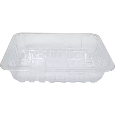 Zatavovací miska 227x178x50 1-dílná transparent žebrovaná (480 ks)