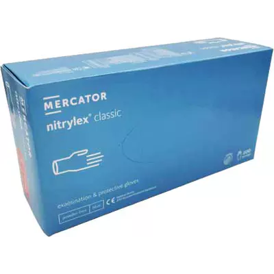 Rukavice NITRYLEX modré bezprašné vel. M, 200ks