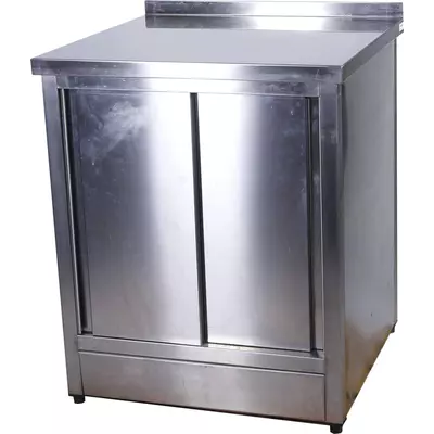 Nerezový stůl skříňový 750x700x900 mm +2P, zákryt