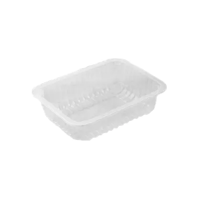 Zatavovací miska 187x137x63 1-dílná bílá žebrovaná (540ks)