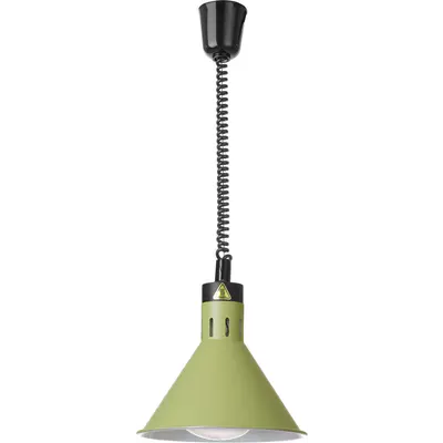 HENDI Lampa výškově nastavitelná ohřívací kuželová, HENDI, Zelená, 230V/250W, ⌀275x(H)250mm