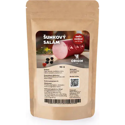 Origin Line Kořenicí směs bez soli Šunkový salám 90 g na 20 kg díla