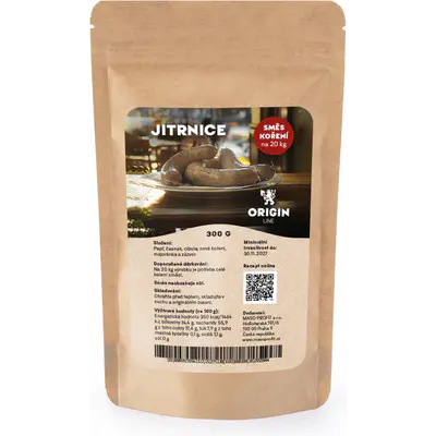 Origin Line Kořenicí směs bez soli Jitrnice 300 g na 20 kg díla