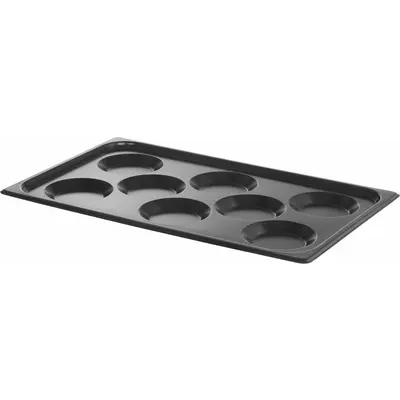 HENDI Lívanečník s nepřilnavým povrchem CONVECTOMAT EGGPLATE, HENDI, GN 1/1, Černá, 530x325x(H)26mm