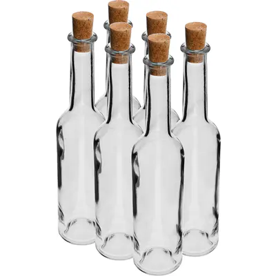 BROWIN Láhev na alkohol 350 ml 6 ks.+6 korků