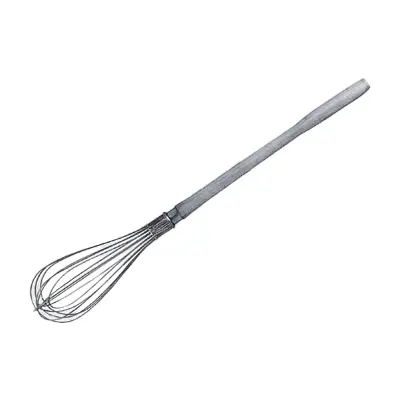 Metla cukrářská nerez dvouruční 45 cm dřevěné držadlo