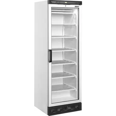 Tefcold Skříň mrazící UFFS371G prosklené dveře, bílá, rám hliník