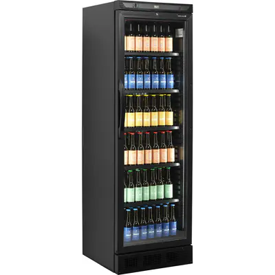 Tefcold Skříň chladicí prosklené dveře CEV425 BLACK CEV425 BLACK