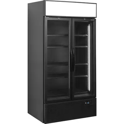 Tefcold Skříň chladicí prosklené dveře FSC1000H BLACK