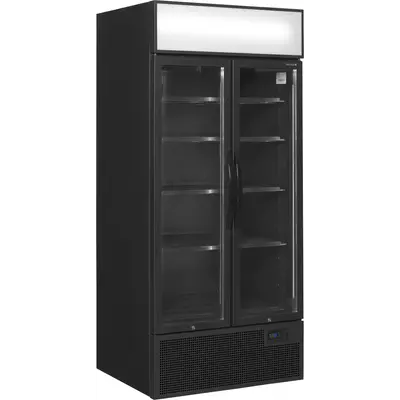 Tefcold Skříň chladicí prosklené dveře FSC891H Black