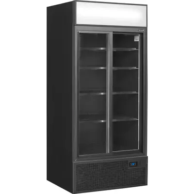 Tefcold Skříň chladicí prosklené dveře FSC891S Black