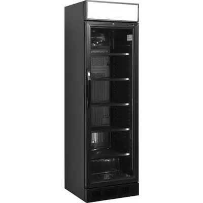 Tefcold Skříň chladicí prosklené dveře CEV425CP BLACK /Budis