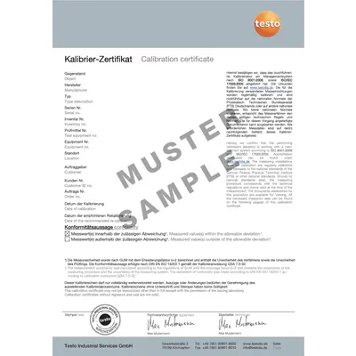 Testo Kalibrace (prvotní)