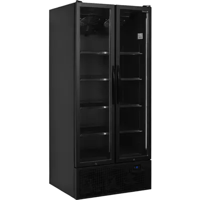 Tefcold Skříň chadicí prosklené dveře FS890H černá
