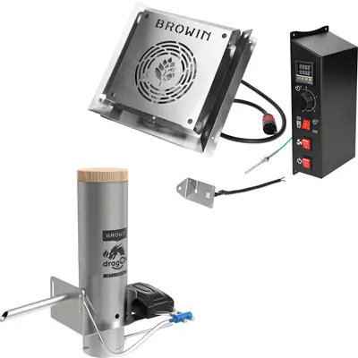 BROWIN Sada dragON pro udírny - elektrické moduly s digitálním ovladačem a generátorem kouře JET 2 LONG