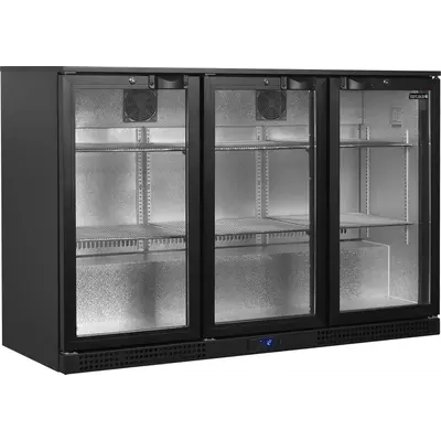 Tefcold Minibar prosklené křídlové dveře, černá BA31H