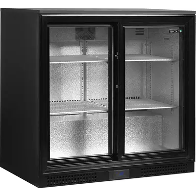 Tefcold Minibar prosklené posuvné dveře, černá DB201S