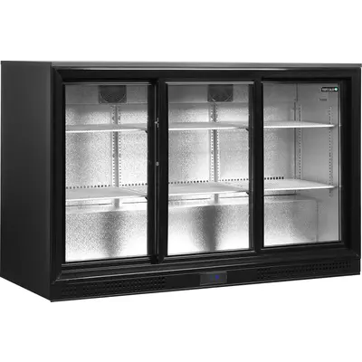 Tefcold Minibar prosklené posuvné dveře, černá DB301S-3