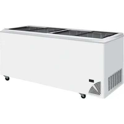 Tefcold Mraznička pultová  prosklené rovné víko ARO 701/2 White Edge
